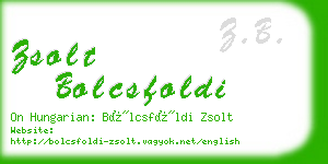 zsolt bolcsfoldi business card